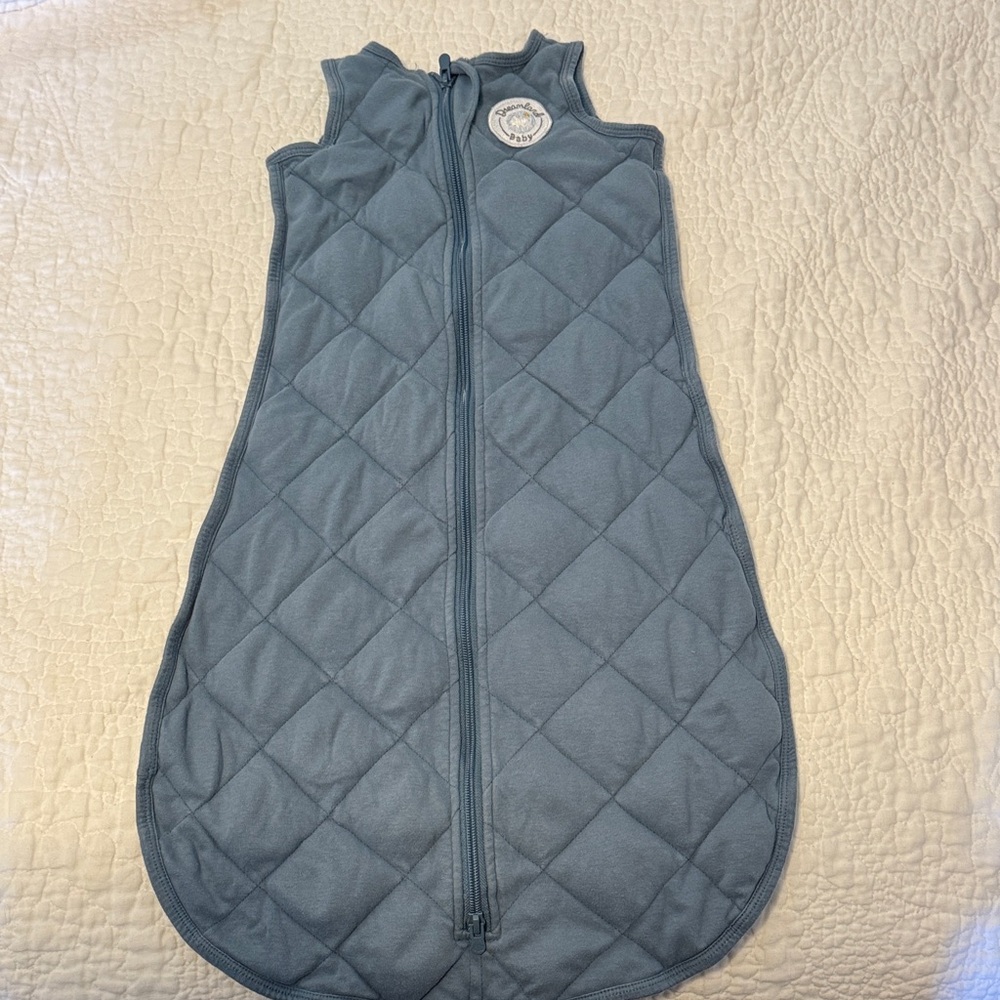 Blue Quilted Baby Sleep Sack Swaddle - Cozy Zippered Sleeping Bag
